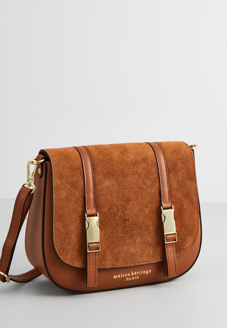 Sac Besace Tex Suede - Camel