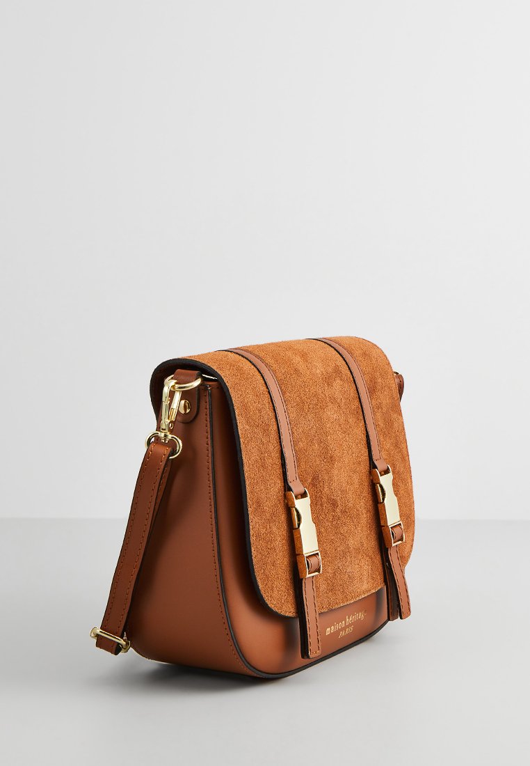 Sac Besace Tex Suede - Camel