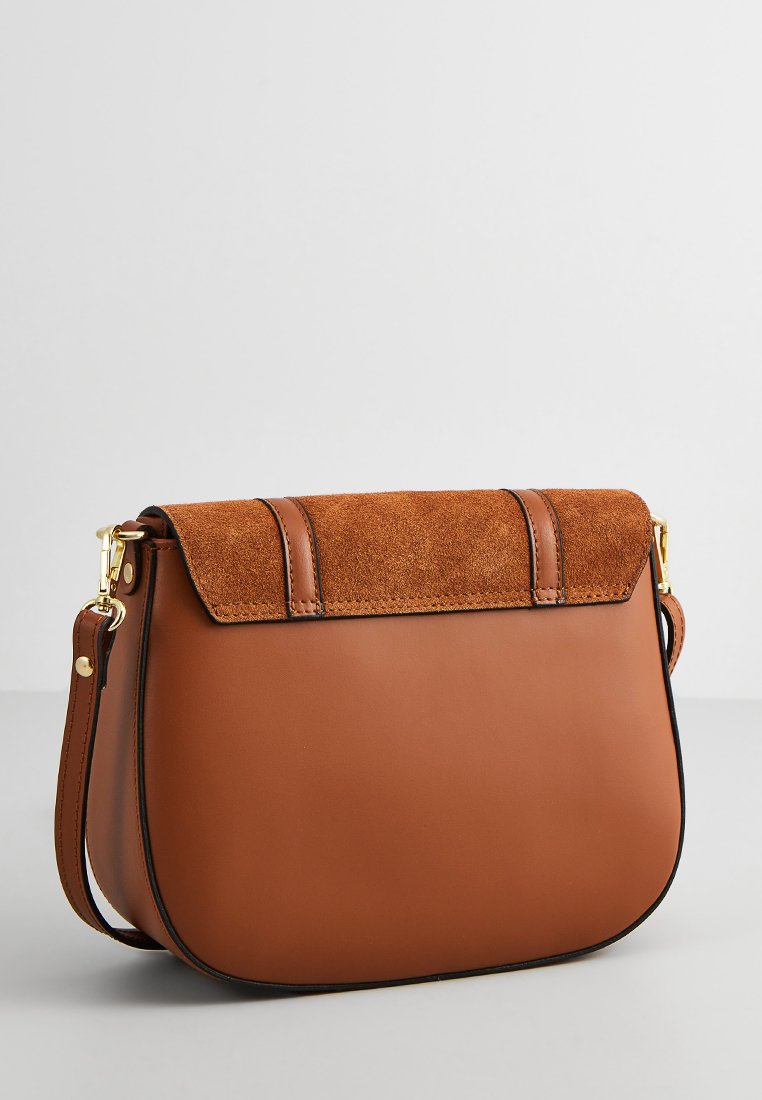 Sac Besace Tex Suede - Camel
