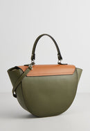 Votti Croco Crossbody Bag - Green/Beige