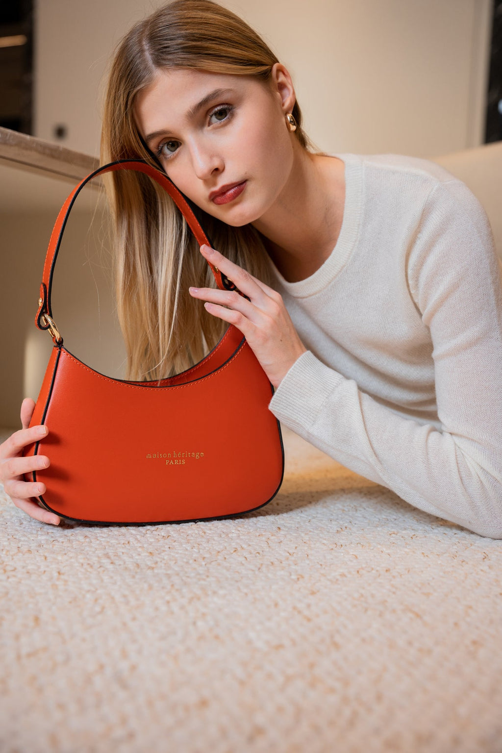 Bolso de hombro Aline - Naranja oscuro