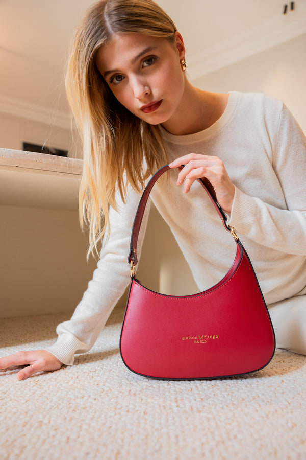 Sac Porté-Épaule Aline - Rouge Fonce