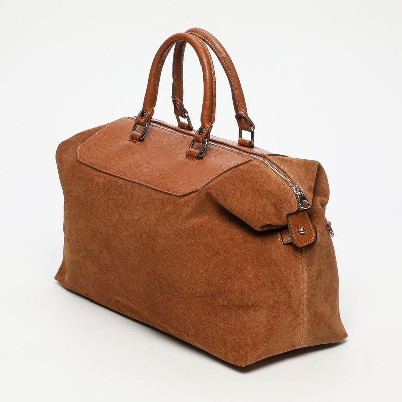 Diego Suede Travel Bag - Camel