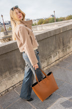 Sac Porté-Épaule Elix - Camel Fonce