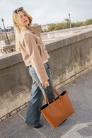 Sac Porté-Épaule Elix - Camel Fonce