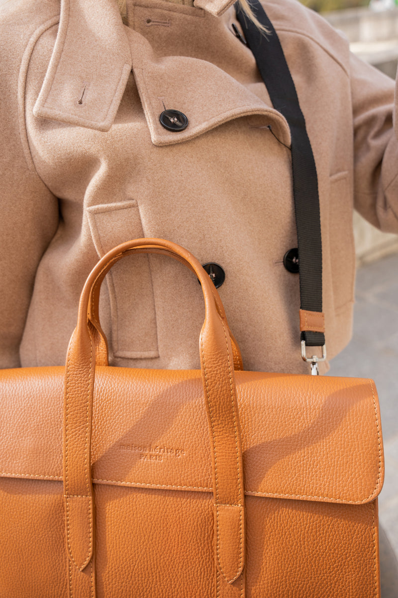 Porte-Documents Emilie - Camel Fonce