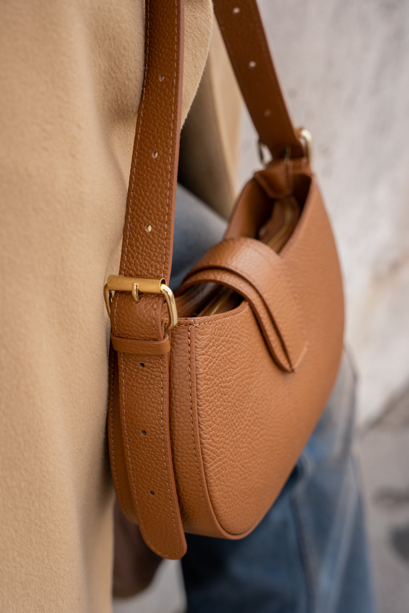 Sac Porte Epaule Maki - Camel Fonce