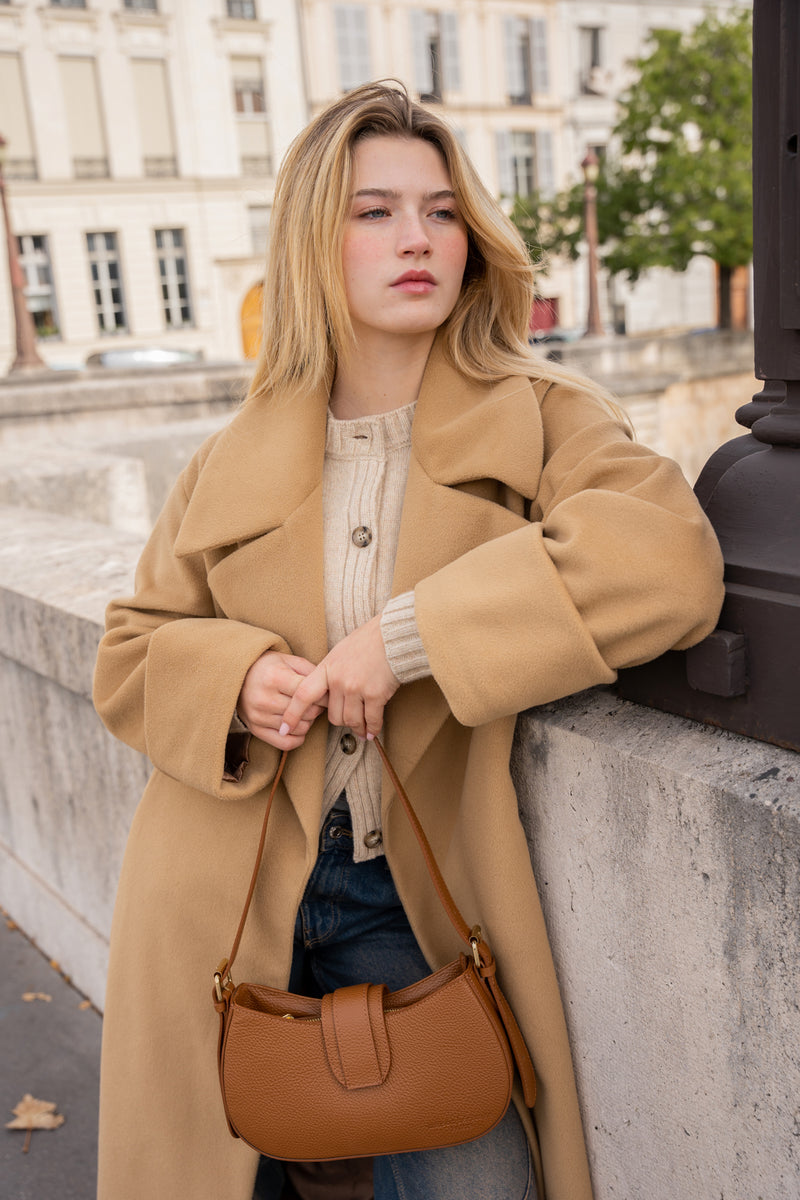 Sac Porte Epaule Maki - Camel Fonce