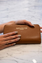 Portefeuille Pely Box - Camel Fonce