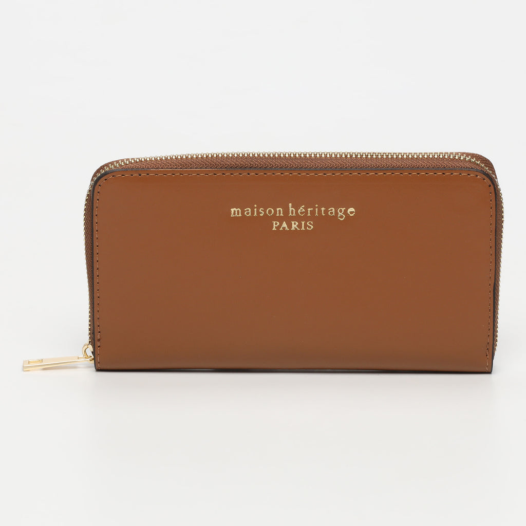 Portefeuille Pely Box - Camel Fonce