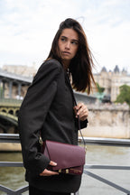 Aela Box Crossbody Bag - Burgundy