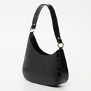 Sac Porte Epaule Aline Croco - Noir