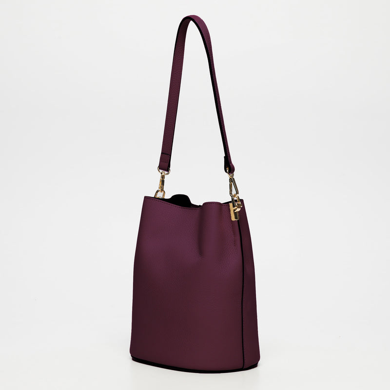 Sac Porte Epaule Bruna Graine - Bordeaux