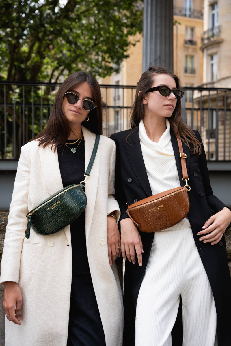 Sac Banane Kimi Croco - Camel