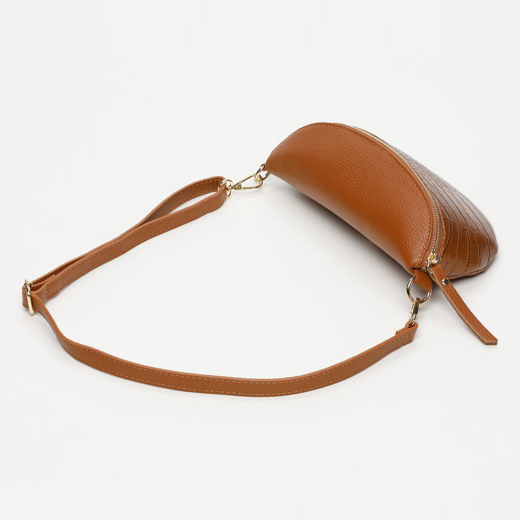 Sac Banane Kimi Croco - Camel