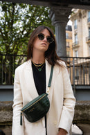 Sac Banane Kimi Croco - Vert Bouteille