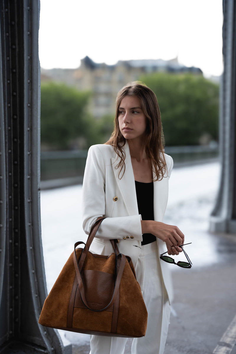 Sac Cabas Malta Suede - Camel