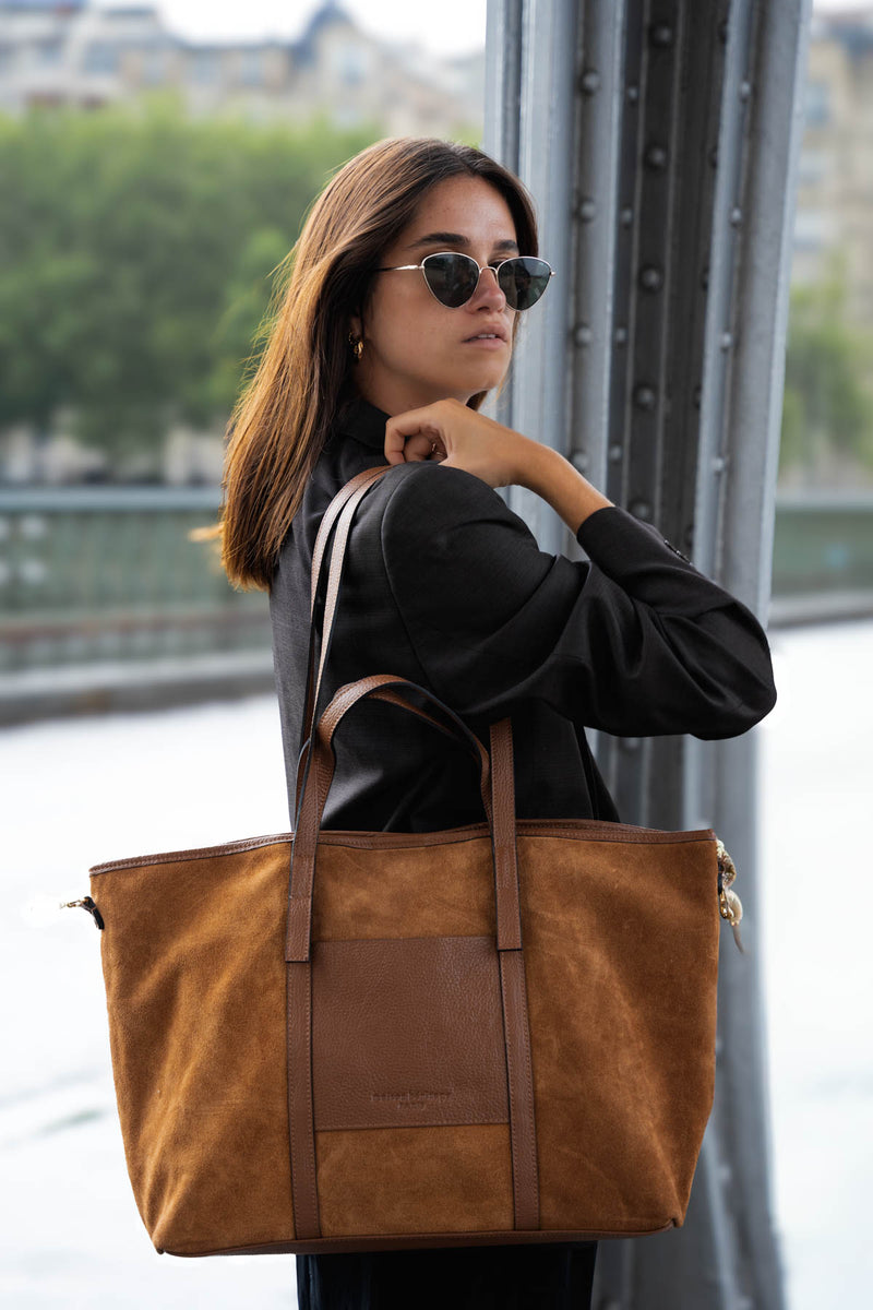 Sac Cabas Malta Suede - Camel