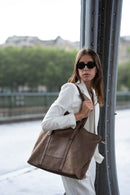 Sac Cabas Malta Suede - Taupe