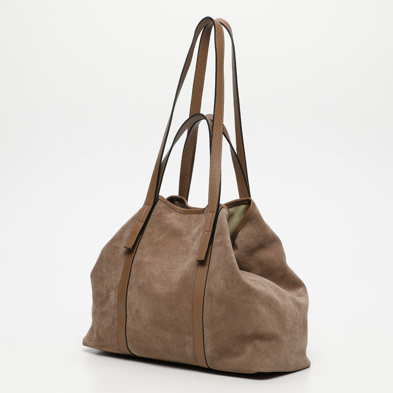 Sac Cabas Malta Suede - Taupe