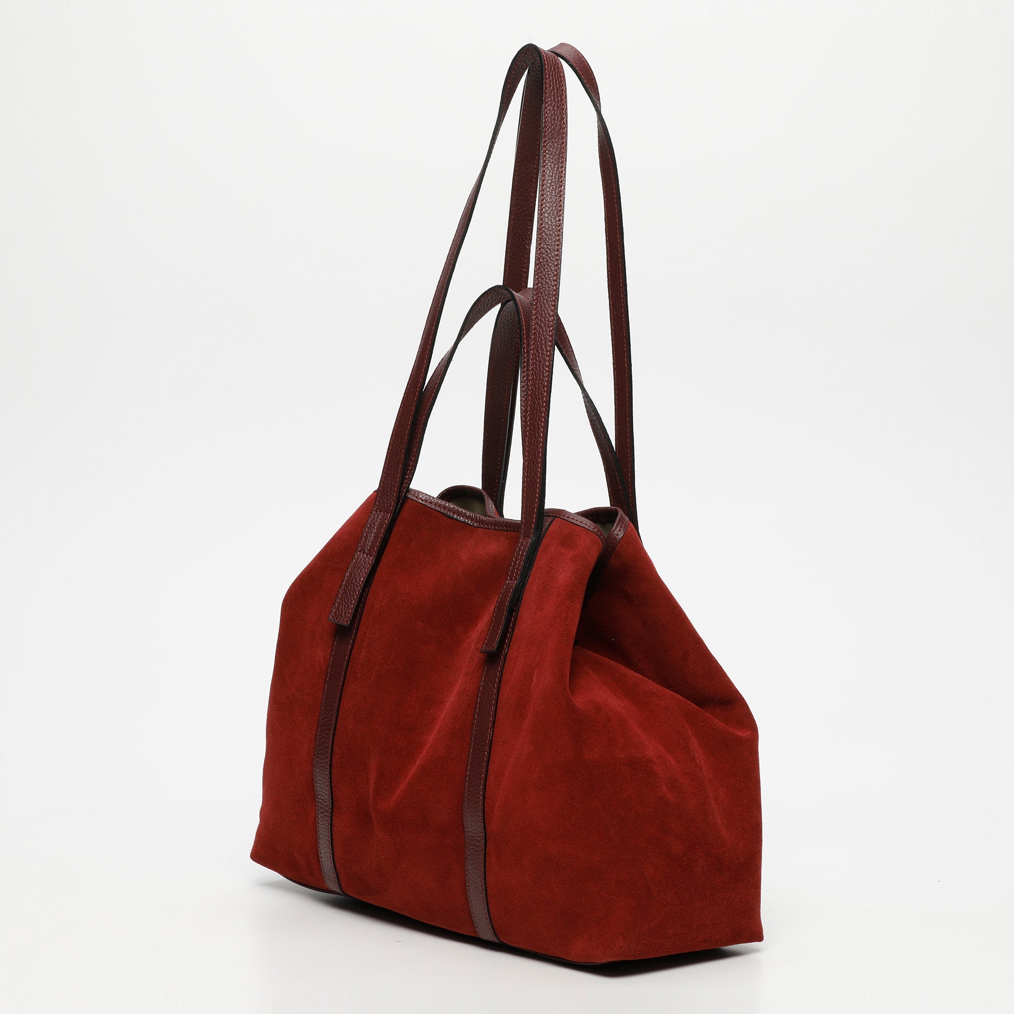 Bolso Tote Malta Suede - Burdeos