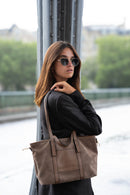 Sac Cabas Mini Malta Suede - Taupe