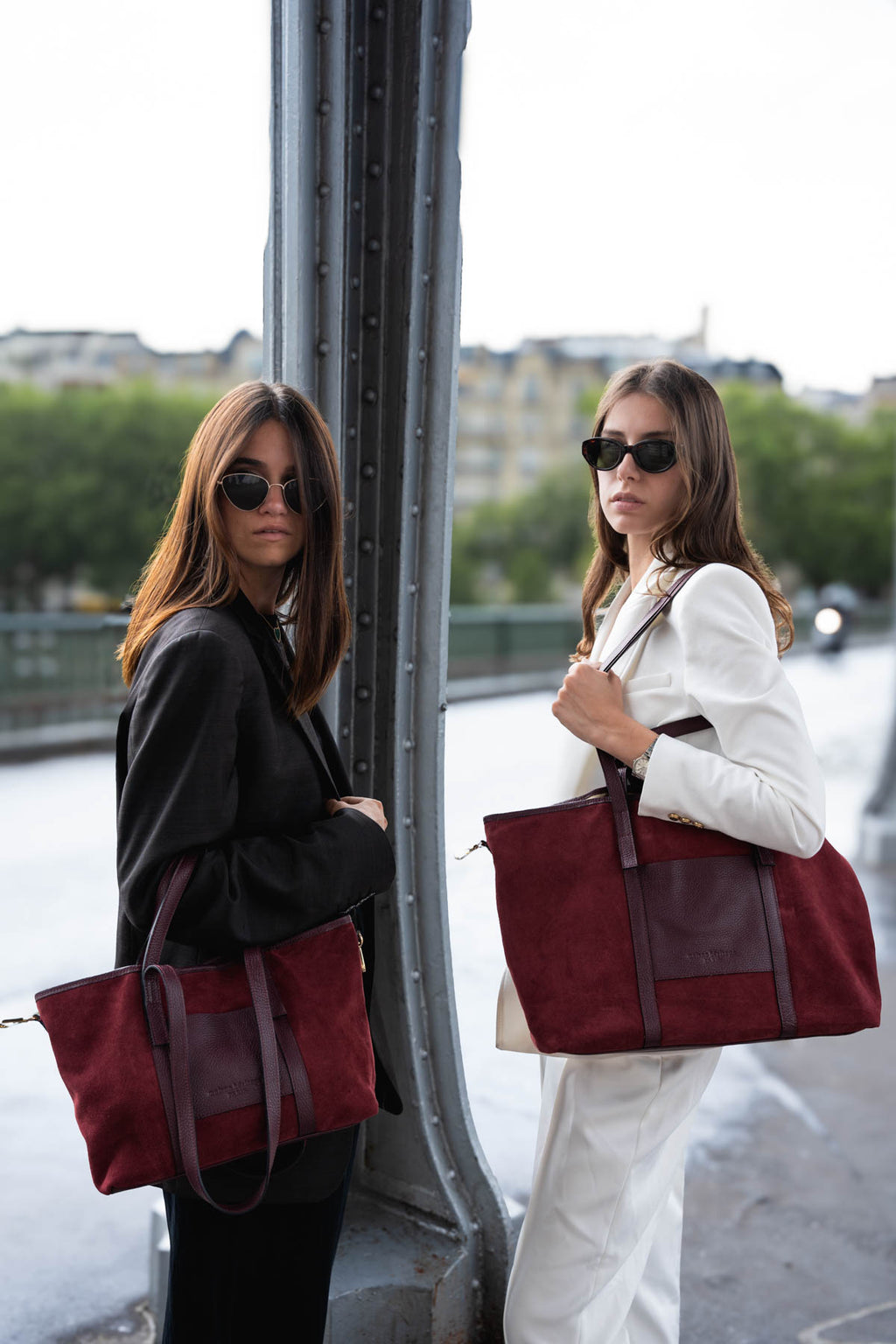 Sac Cabas Mini Malta Suede - Bordeaux
