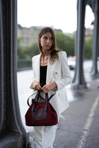 Sac Cabas Mini Malta Suede - Bordeaux