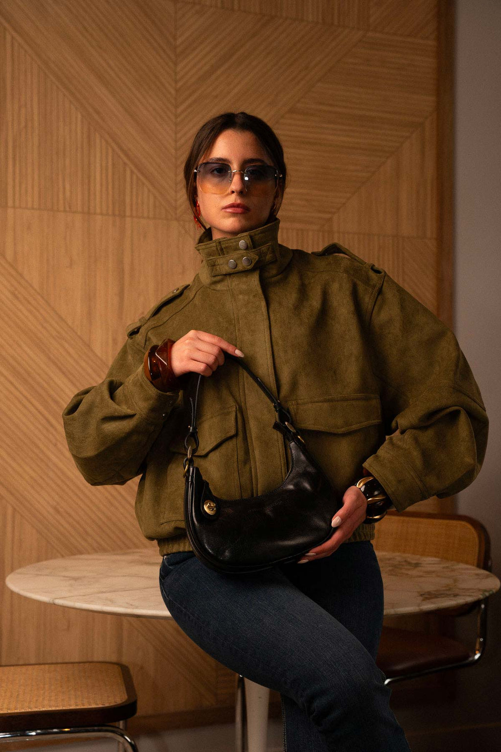 Sac Porté-Épaule Rhea - Noir