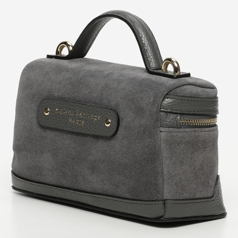 Sac Bandouliere  Simos Suede - Gris Fonce