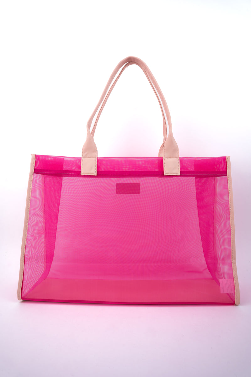 Bolso tote bajo - Rosa