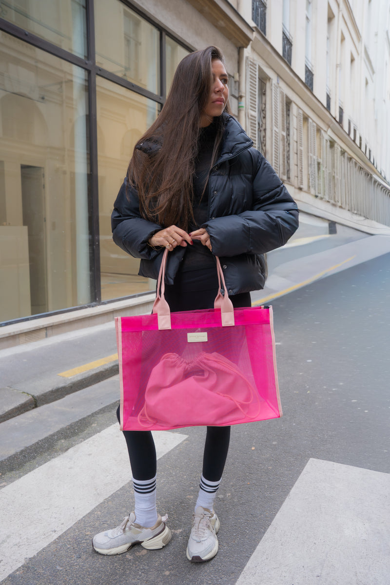 Bolso tote bajo - Rosa