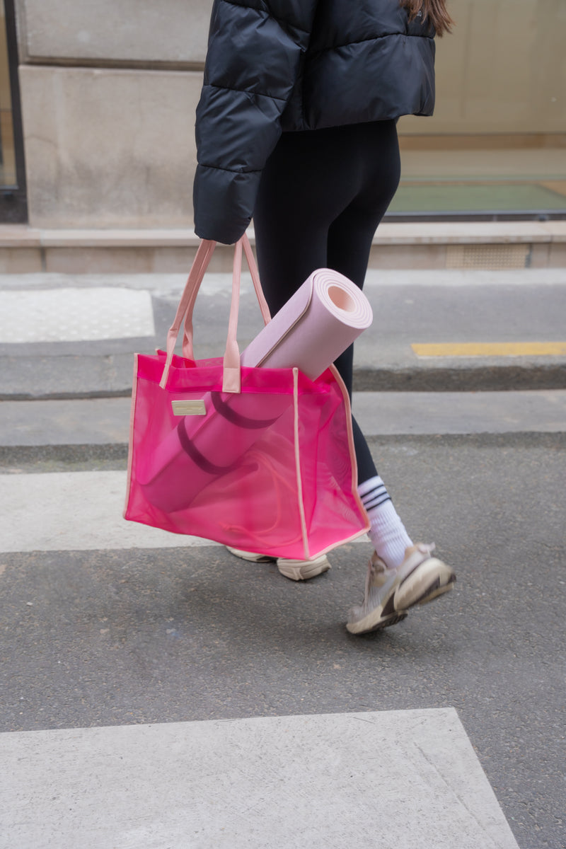 Bolso tote bajo - Rosa