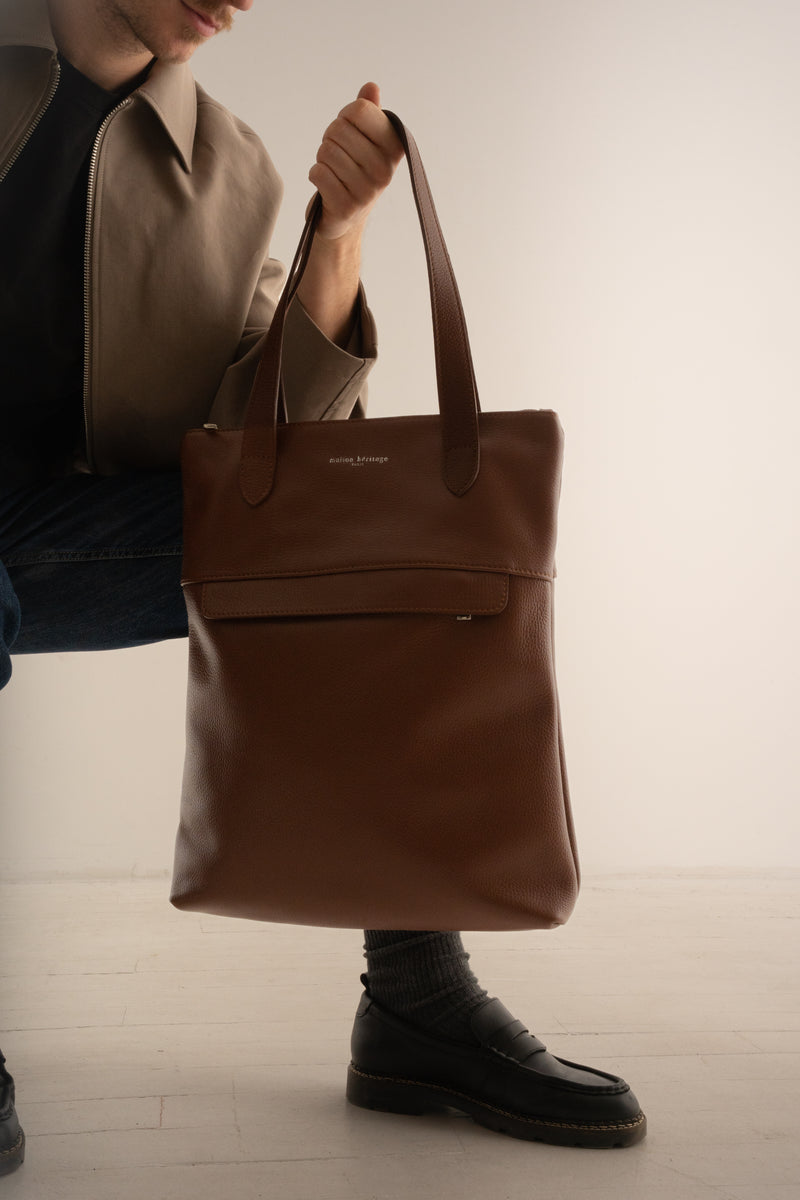 Bolso tote Enzo - Marrón