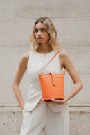 Sac Porté-Épaule Helle - Orange / Marron