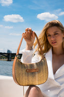Sac Porté-Épaule Nora - Camel Brillant