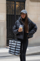 Tempo Shoulder Bag - White And Black