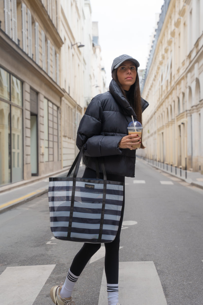 Tempo Shoulder Bag - White And Black