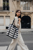 Tempo Shoulder Bag - White And Black