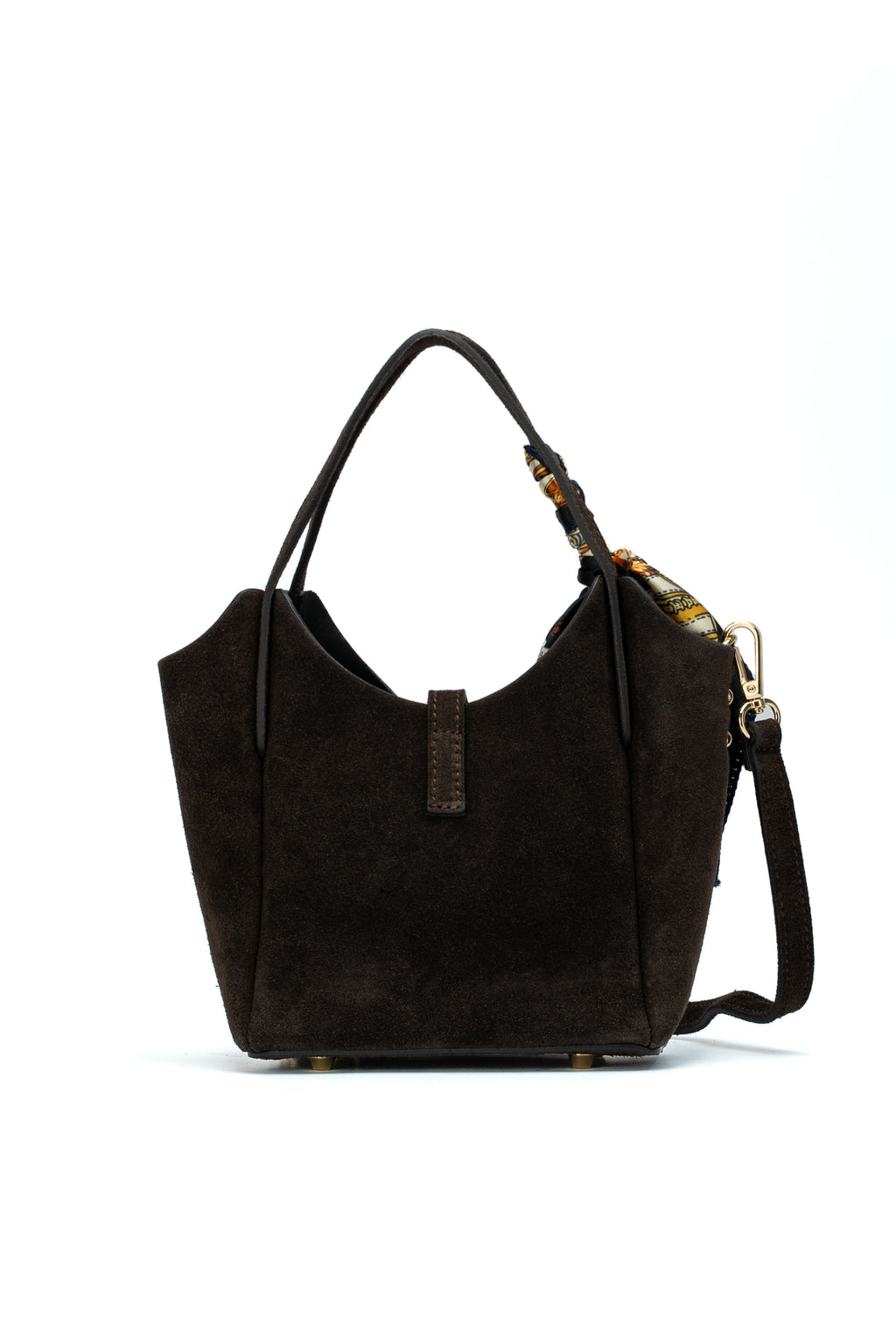 Aube Suede Handbag - Brown