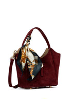 Sac À Main Aube Suede - Bordeau