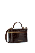 Bora Croc Crossbody Bag - Brown