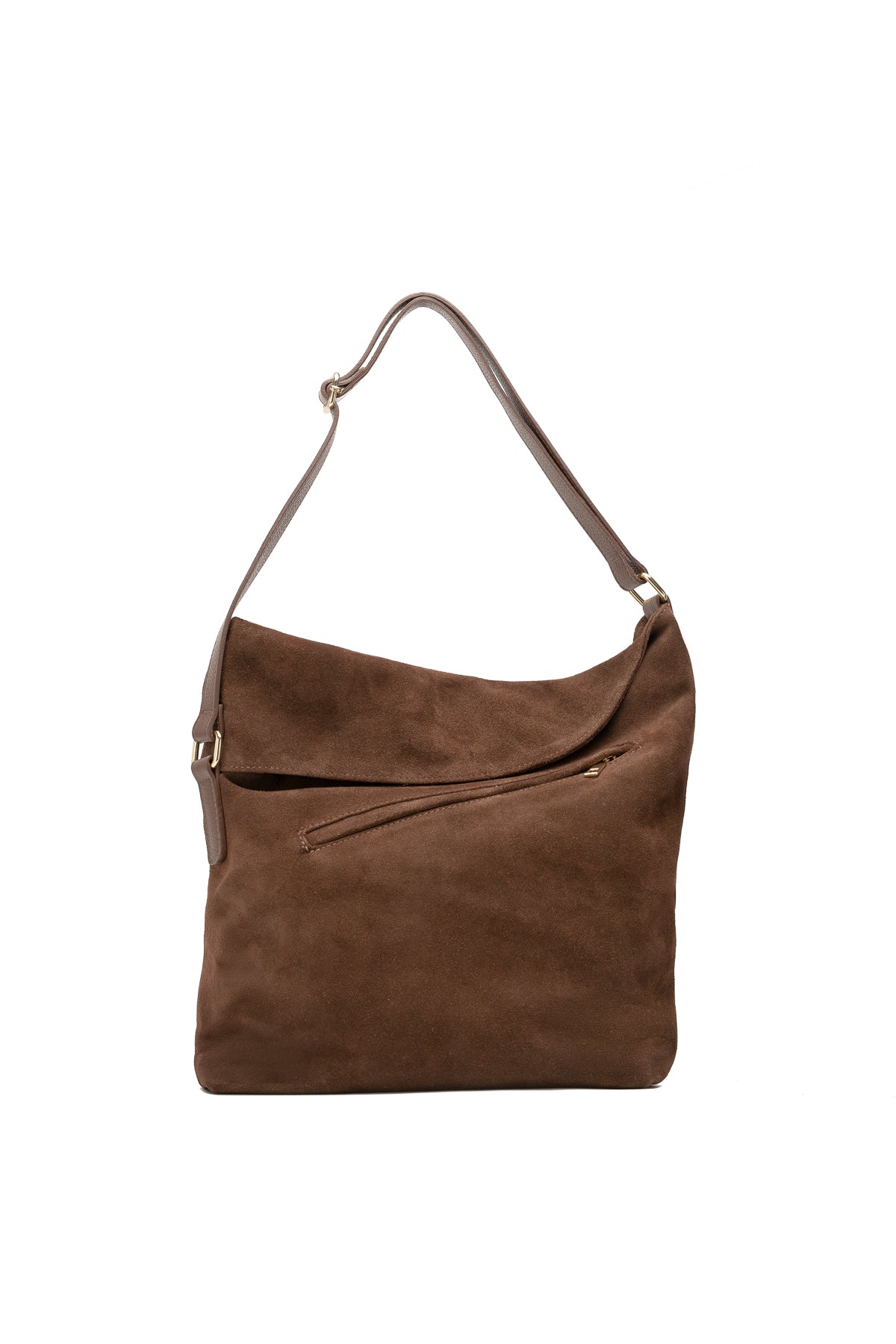 Bolso de hombro Bruma de ante - Marrón