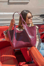 Sac Porté-Épaule Ceto Croco - Marron