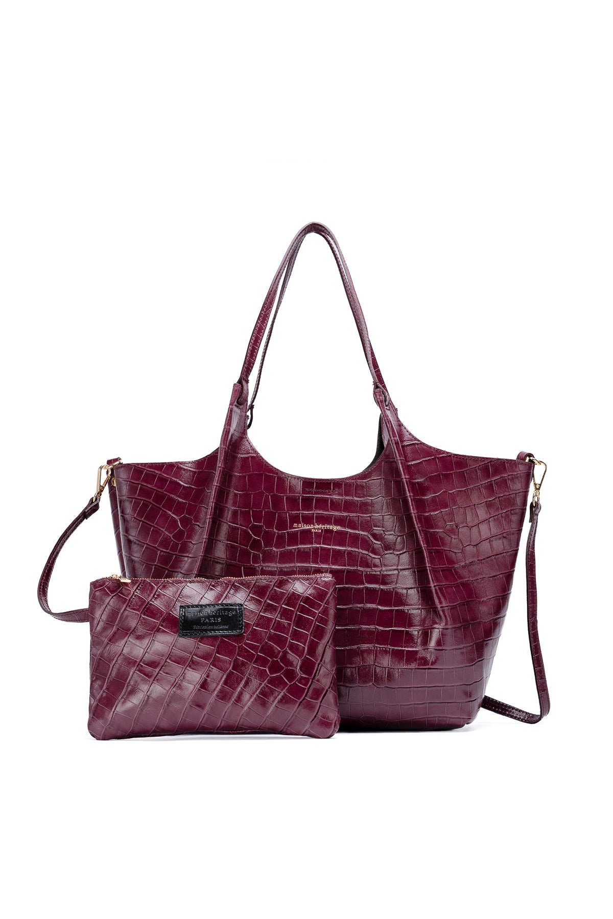 Sac Porté-Épaule Ceto Croco - Marron