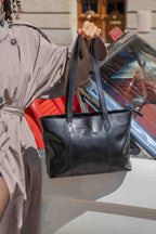 Cleria Vintage Tote Bag - Black