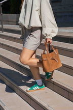 Bolso de mano Eiry de ante - Camel