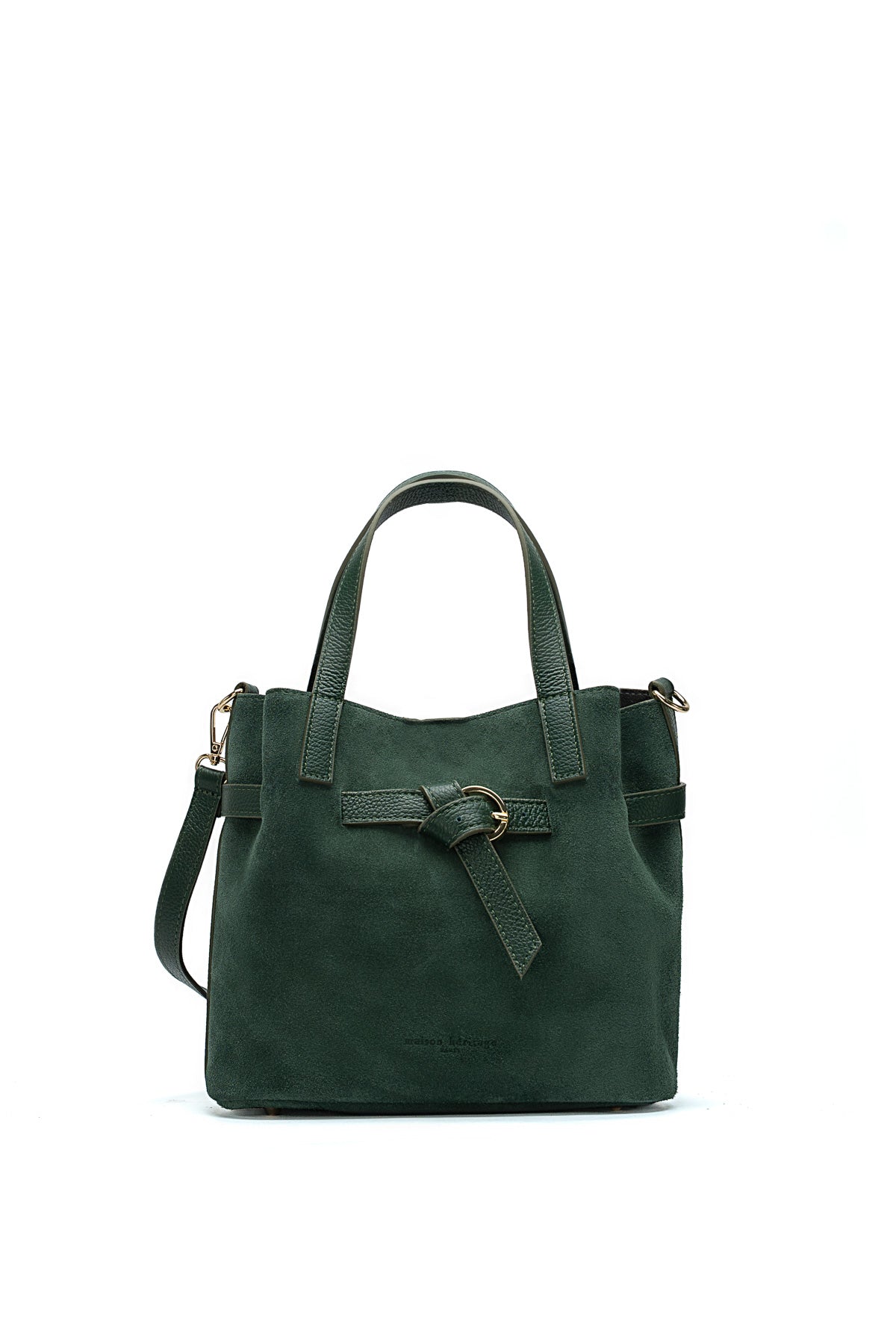 Eiry Suede Handbag - Bottle Green