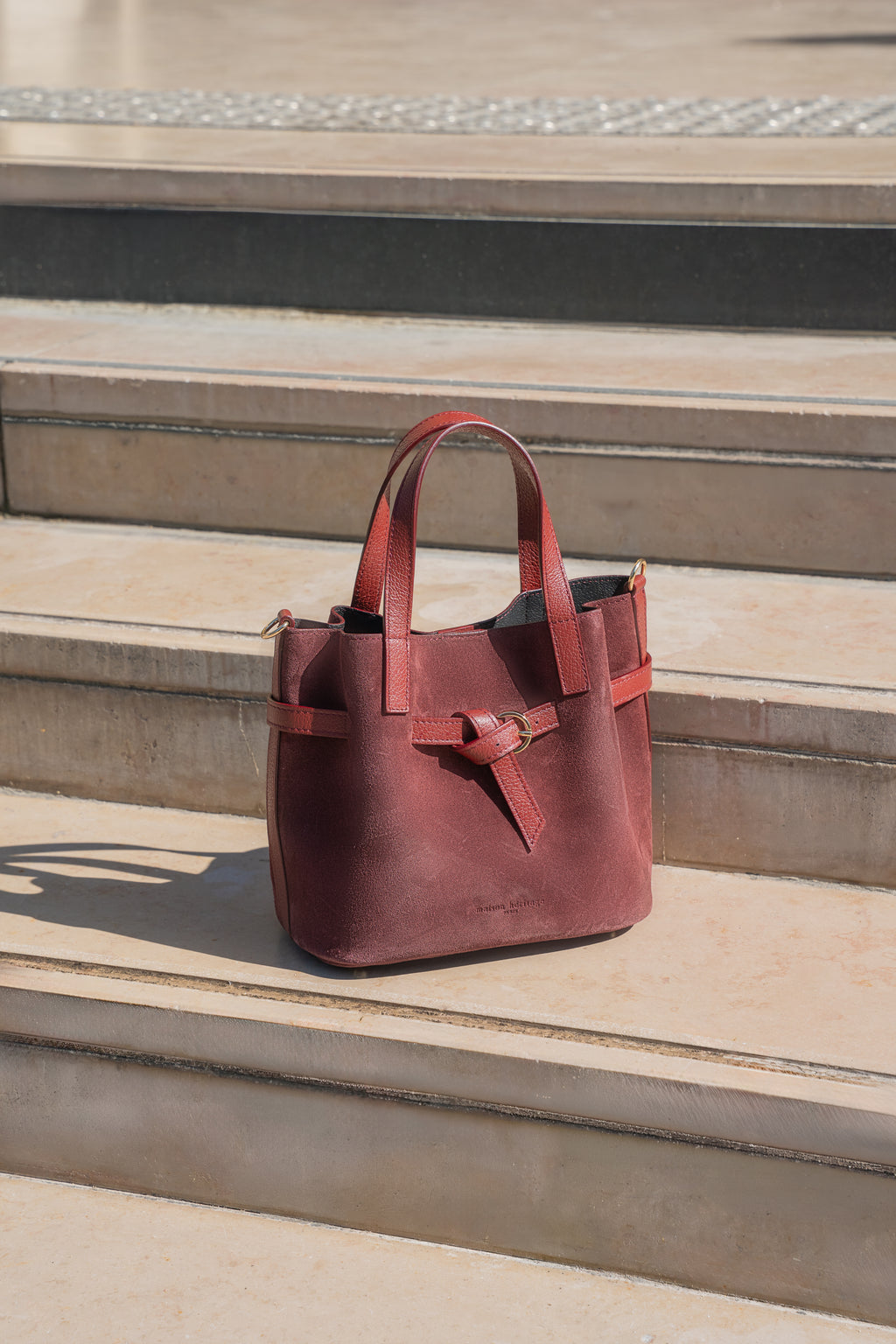 Borsa a mano Eiry scamosciata - Bordeaux