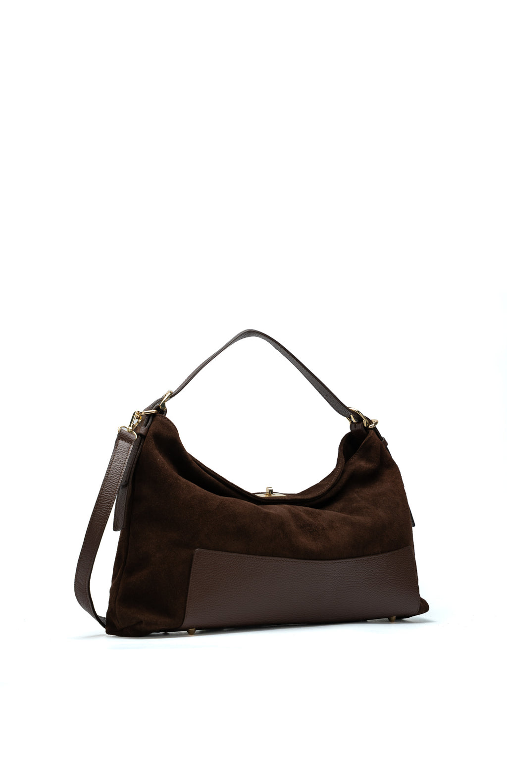 Borsa a spalla Grand Nej Suede - Marrone
